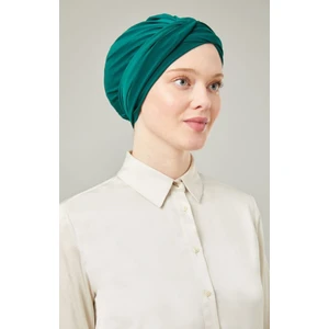 Melodi Scarf Kadın Tesettür Dolama Bone Zümrüt Yeşili