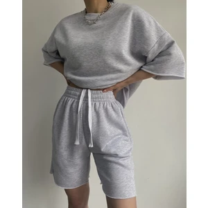 Mcllctn Gama Oversize Karmelanj Şort T-Shirt Takım