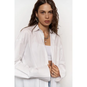 Mai Collection Avery Oversize Beyaz Gömlek