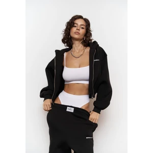 Mai Collection Studios Crop Siyah Eşofman Takım