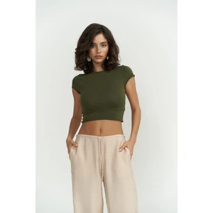 Toppin Haki Penye Crop