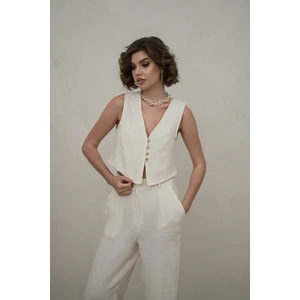 Clover Natural Müslin Yelek-Pantolon Takım
