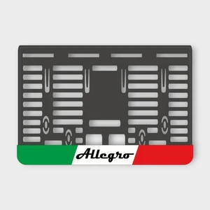 Allegro 3D Kabartmalı Pleksi Motor Plakalığı