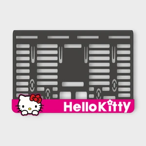 Hello Kitty Pembe 3D Kabartmalı Pleksi Motor Plakalığı - 1