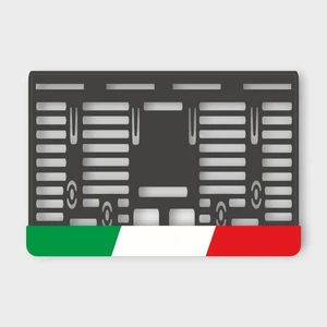 Italya Renkleri 3D Kabartmalı Pleksi Motor Plakalığı