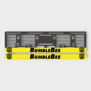 Transformers Bumblebee Sarı 3D Kabartmalı Pleksi Araba Plakalığı