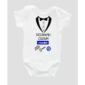 E Life Tasarım Kısa Kollu Sünnet Kıyafeti Maşallah Kısa Kol Bebek Zıbın Body ZBN007