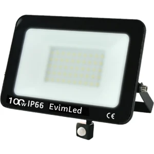 220 Volt 100 Watt Sensörlü LED Projektör 6500K Beyaz Işık IP66