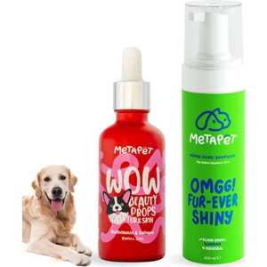 Tüy Döken Köpeklere Özel Set Multivitamin Damla ve Kuru Şampuanı