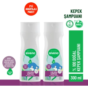 %100 Doğal Kepeğe Karşı Etkili Şampuan Yağlı Saçlar Çay Ağacı Keklik Üzümü Vegan 300 ml X2 Adet
