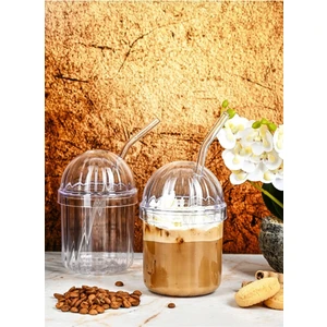 2 Adet Mika Oval Kapaklı Pinterest Bardak Kahve ve Sunum Bardağı 430 ml Cam Değildir.