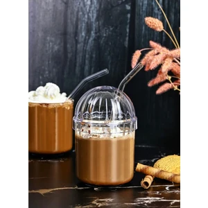 1 Adet Mika Oval Kapaklı Pinterest Bardak Kahve ve Sunum Bardağı 430 ml Cam Değildir