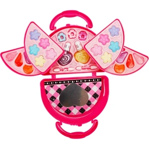 3 Katlı Pembe Çantalı Makyaj Seti - Makyajını Her Yere Yanında Taşı!