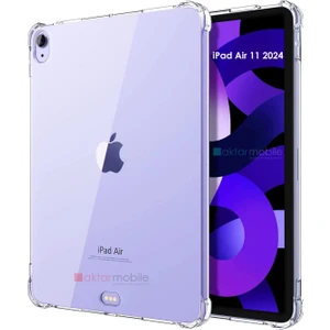 iPad Air 11 M2 2024 Air 6. Nesil uyumlu Şeffaf Silikon Kılıf Anti Shock Koruyucu Kapak Darbe Emici
