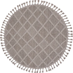 Konfor Beverly 2264 Yuvarlak Modern Dokuma Bukle Halı100x100 (Yuvarlak)