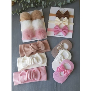 Pempembandana Kız Bebek Renkli Çorap Bandana Set(12 Parça)