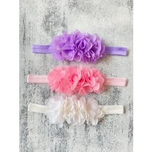 Pempembandana Kız Bebek Çiçek Bandana 3lü Set
