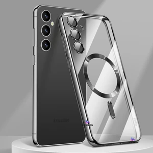 Samsung Galaxy S23 Fe Kılıf Kamera Lens ve Hoparlör Toz Korumalı Magsafe Şarj Özellikli Lüks Silikon