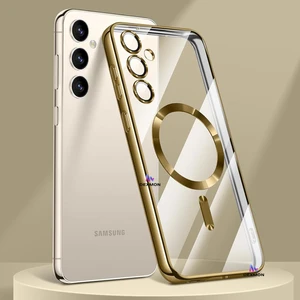 Samsung Galaxy S23 Fe Kılıf Kamera Lens ve Hoparlör Toz Korumalı Magsafe Şarj Özellikli Lüks Silikon
