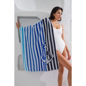 %100 Pamuk Plaj Deniz Havlusu Çizgili Beach 75X150
