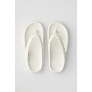 Camilo Beyaz Parmak Arası Platform Plaj - Günlük Terlik