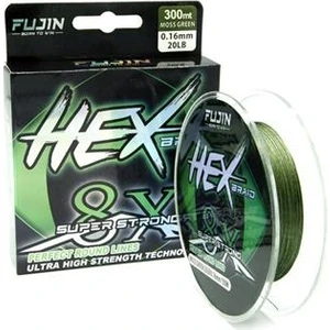 Fujin Hex Braid 8x 300MT Moss Green Pe Ip Misina 0,12 mm