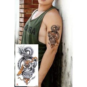 BP Tattoo Vahşi Kaplan ve Ejderha Geçici Dövme