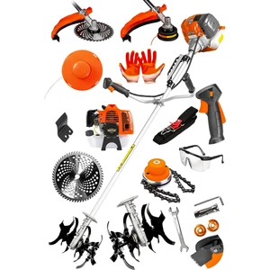 Dolmar Serii 14 Hp Profesyonel Yan Tipi Benzinli Tırpan Ot Çalı Çim Biçme Makinesi + Çapa