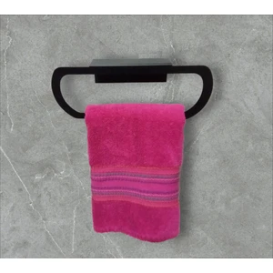 İster Kendinden Yapışkanlı İster Vidalı Yuvarlak  Banyo Mutfak Havlu Askılığı Mat Siyah