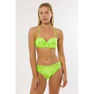 4600 Neon Sarı Straplez Bikini Takımı