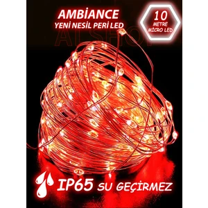 Yeni Nesil Peri Led Işık 10 Metre Kırmızı 3 Fonksiyonlu