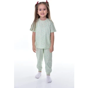 Bunny Hopp %100 Pamuk süprem penye Kumaş sağlığa duyarlı kısa kollu Kız Çocuk Pijama Takımı