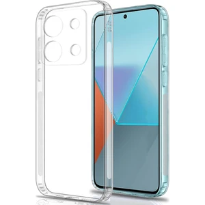 Redmi Note 13 Pro 4g Şeffaf Kılıf Kamera Korumalı ve Şarj Soket Tıpalı Elden Kaydırmaz Esnek Silikon