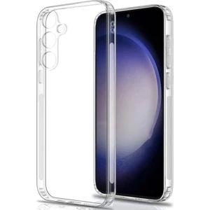 Samsung Galaxy S23 Fe Şeffaf Kılıf Kamera Korumalı ve Şarj Soket Tıpalı Elden Kaydırmaz Esnek Silikon
