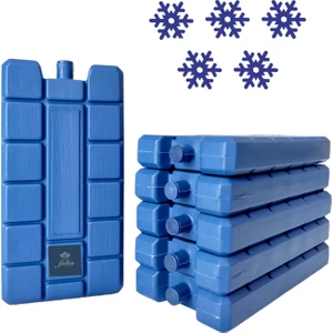 Fulia Store Buz Aküsü 5 Adet Soğuk Tutucu Buz Kasedi Kamp Outdoor Piknik Plaj Çanta Soğutucu