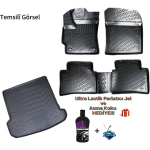 Jeep Avenger Ev (Üst Kısım) 2024 3D Bagaj Havuzu ve Araca Özel Paspas Seti (Hediyeli)