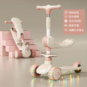 1-3-6-12 Yaş Arası Çocuklar Için Scooter, Kız ve Erkek Çocuklar Için Scooter, Bebek Kaykay, Pedallara Basabilen Üçü Bir Arada Scooter (Yurt Dışından)