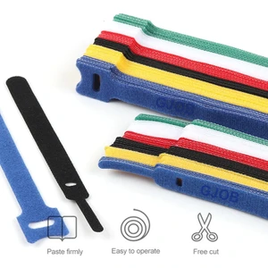 Adaptör Kabo Bağı Bez Kablo Bağı 10 Lu Paket Siyah