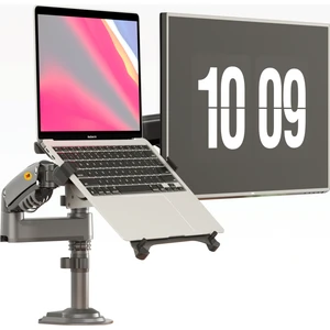 NB H180-FP Çift Kol Amortisörlü Monitör Tutucu ve 10"-17" Laptop Standı