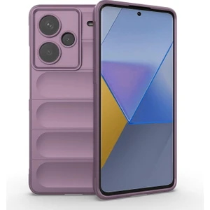 M.TK Moveteck Xiaomi Redmi Note 13 Pro Plus 4g Kılıf Mat Hisli Dalgalı Elde Kaymaz Yumuşak Kadife Silikon Kamera Koruma