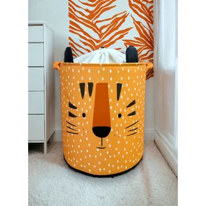 Prendi Home Tiger Tasarımlı Turuncu Bebek Çocuk Odası Düzenleyici Saklama Kutusu Oyuncak Kirli Sepeti 37X40