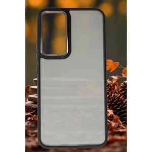Samsung Galaxy M34 5g Kılıf Metal Çerçeve Hassas Butonlu Renkli Buzlu Şeffaf Transparan Kapak