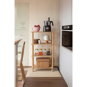 Concept 3 Raflı Organizer Kitaplık Banyo Mutfak Dolabı  Balkon Ofis Düzenleyici Ahşap Nature