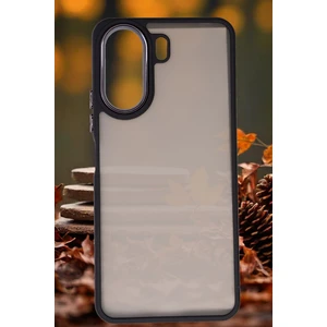 Xiaomi Redmi 13C Kılıf Metal Çerçeve Hassas Butonlu Renkli Buzlu Şeffaf Transparan Kapak
