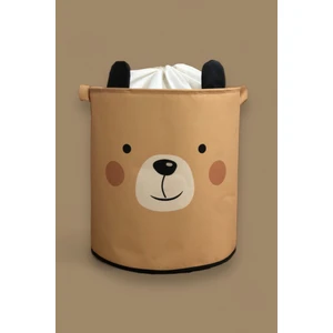 Prendi Home Bear Tasarımlı Ağzı Büzgülü Bebek Çocuk Odası Düzenleyici Saklama Kutusu Oyuncak Kirli Sepeti 37X40