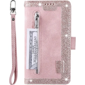 Mellow Shop Iphone 12/12 Için Flip Case Pro Kickstand 9 Kart Yuvaları Cüzdan Kordon Pu (Yurt Dışından)