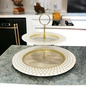 Es Home Collection Perla Katlı Sunum Tabak 33 X21 cm