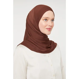 Melodi Scarf Kadın Tesettür Pratik Hijab Şal Kahverengi
