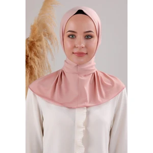 Melodi Scarf Kadın Tesettür Pratik Çıtçıtlı Sandy Fular Hazır Şal Pudra