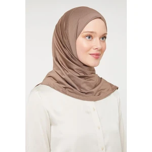 Melodi Scarf Kadın Tesettür Pratik Hijab Şal Sütlü Kahve